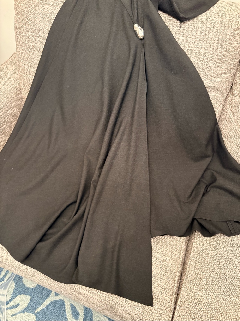 Massimo Dutti Black Sleeveless Draped Maxi Dress, size M - Picture 9 of 9